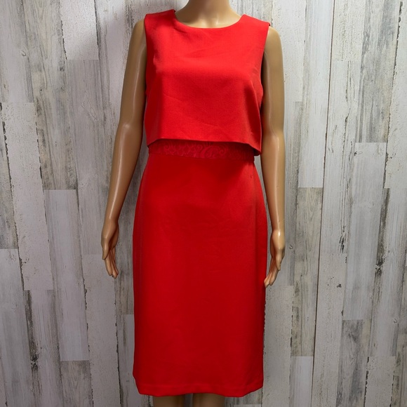 Vince Camuto Red Popover Sleeveless Dress - Picture 3 of 13